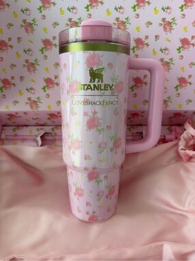 NIB LoveShackFancy x Stanley Ibiza Sunset 30oz Quencher H2.O Tumbler in Gift Box